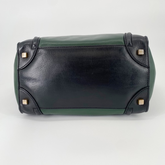 Celine Phantom Tricolor Luggage Tote Medium Green Black Grey Phoebe Philo - Picture 6 of 16